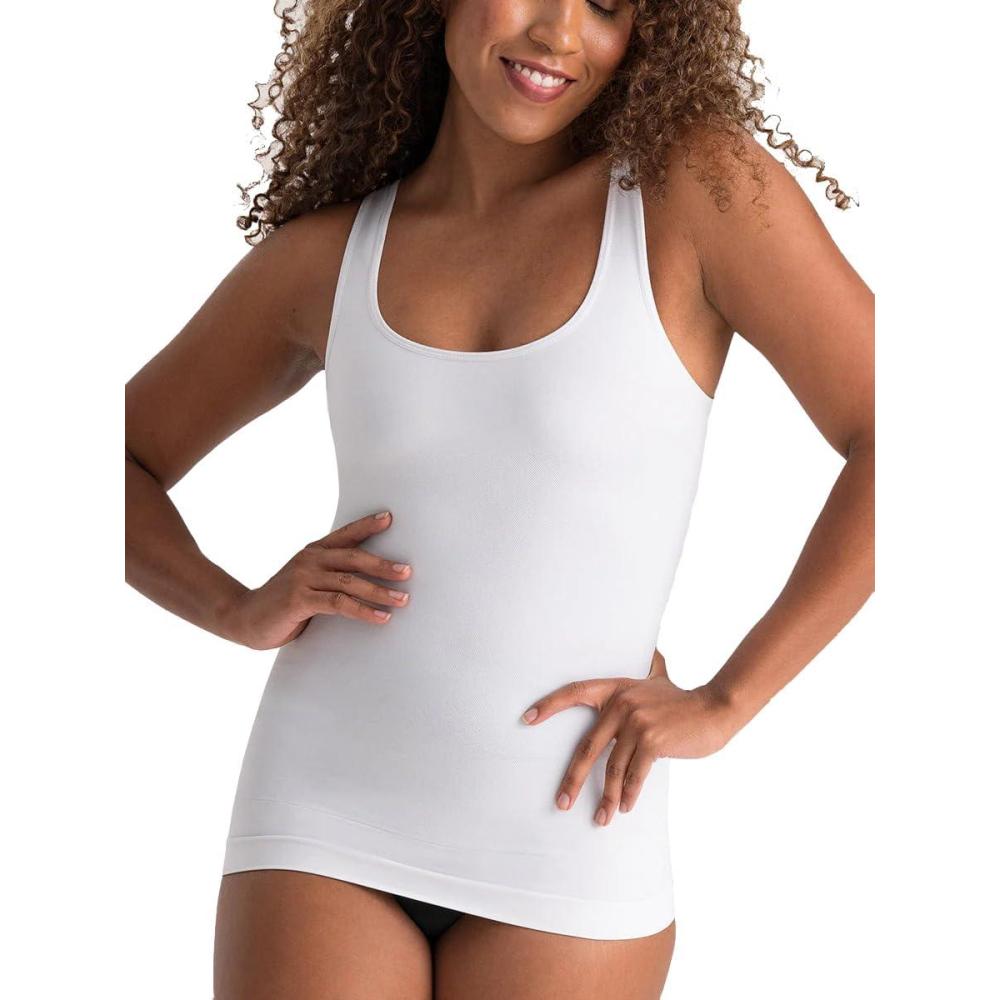 imageSHAPERMINT Compression Tank Cami  Tummy and Waist Control Body Shapewear Camisole for WomenWhite