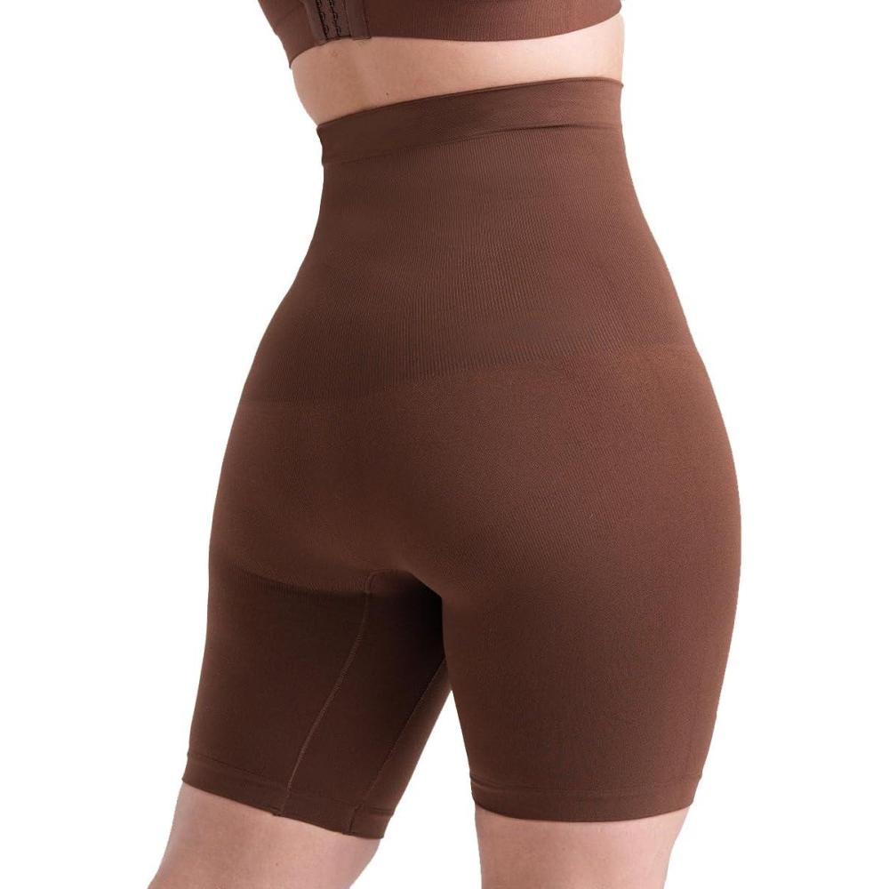 imageSHAPERMINT Shapewear for Women  HighWaisted Shapewear Tummy Control Shorts Faja Body Shaper Underwear for WomenChocolate