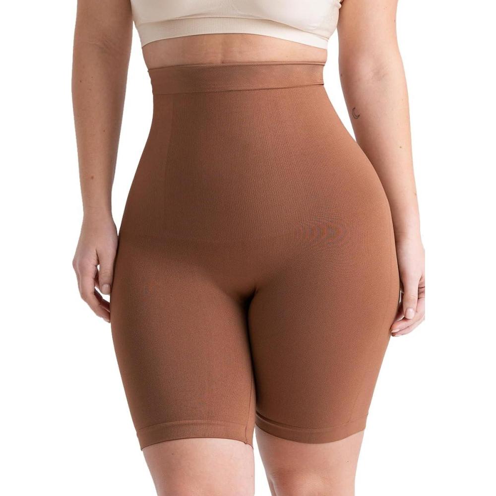 imageSHAPERMINT Shapewear for Women  HighWaisted Shapewear Tummy Control Shorts Faja Body Shaper Underwear for WomenLatte