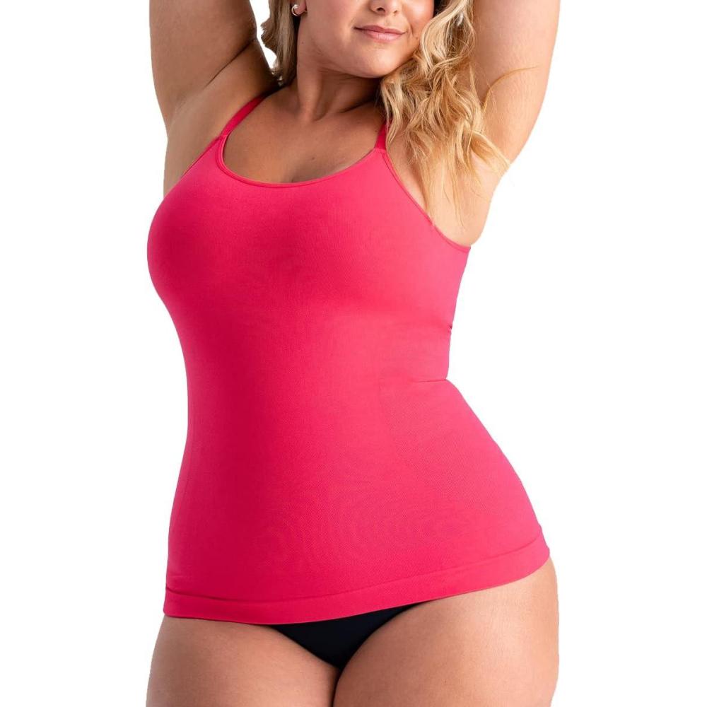 imageSHAPERMINT Womens Tops  Scoop Neck Cami Body Shaper for Women Shapewear Tummy Control Camisole Tank Tops for Women1 Pack  Dark Pink