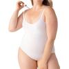 SHAPERMINT Bodysuits for Women – Body Shaper Tummy Control Bodysuit, Shapewear Bodysuits for Women, Scoop Neck Plus Size(White)