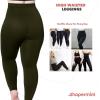 SHAPERMINT High Waisted Tummy Control Compression Leggings for Women – Petite to Plus Size Womens Leggings Non See Through(Gray)