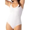 SHAPERMINT Bodysuits for Women – Body Shaper Tummy Control Bodysuit, Shapewear Bodysuits for Women, Scoop Neck Plus Size(White)