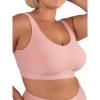 SHAPERMINT Bras for Women No Underwire – Seamless Bras for Women, Wireless Bra, Adjustable Plus Size Bra(Rose Tan)