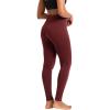 SHAPERMINT Comfort Mid-Waist Shaping Leggings for Women – Leggings for Women Tummy Control, Thick Non-See-Through(Burgundy)