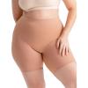 SHAPERMINT Compression Shorts – High Waisted Women Mesh Body Shaper Shorts – Under Dress Shapewear Shorts, No Chub Rub(Latte)