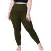 SHAPERMINT High Waisted Tummy Control Compression Leggings for Women – Petite to Plus Size Womens Leggings Non See Through(Olive)