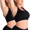 SHAPERMINT Sports Bras for Women – Workout Bras for Women, Plus Size Sports Bra, Workout Tops for Women High Support(2 Pack  Black)