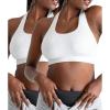SHAPERMINT Sports Bras for Women – Workout Bras for Women, Plus Size Sports Bra, Workout Tops for Women High Support(2 Pack  White)