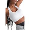 SHAPERMINT Sports Bras for Women – Workout Bras for Women, Plus Size Sports Bra, Workout Tops for Women High Support(White)