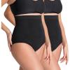 Shapermint Body Shaper Tummy Control Panty – Shapewear for Women(Black 2 Pack)