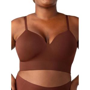 SHAPERMINT Bras for Women – Lingerie Bra, Bralettes for Women with Support, No Underwire Plus Size Bras for Women(Chocolate)