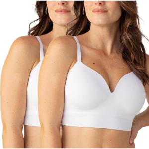 SHAPERMINT Bras for Women – Lingerie Bra, Bralettes for Women with Support, No Underwire Plus Size Bras for Women(White 2 Pack)