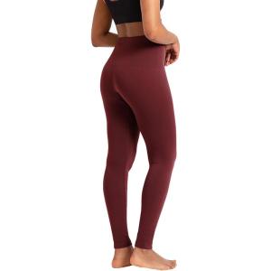 SHAPERMINT Comfort Mid-Waist Shaping Leggings for Women – Leggings for Women Tummy Control, Thick Non-See-Through(Burgundy)