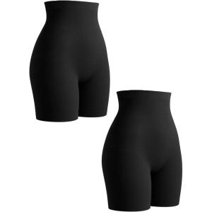 SHAPERMINT Shapewear for Women – High-Waisted Shapewear Tummy Control Shorts, Faja Body Shaper, Underwear for Women(Black 2 Pack)