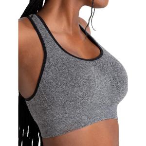 SHAPERMINT Sports Bras for Women – Workout Bras for Women, Plus Size Sports Bra, Workout Tops for Women High Support(Heather Gray)