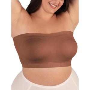 SHAPERMINT Strapless Bra – Bandeau top, Strapless Bras for Women, Plus Size Lingerie for Women, Free Clear Bra Straps(Latte)