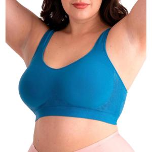 SHAPERMINT Wireless Bras for Women No Underwire – Small to Plus Size Bralettes with Support and Natural Lift(Atlantic Blue)