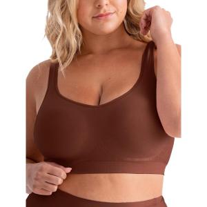 SHAPERMINT Wireless Bras for Women No Underwire – Small to Plus Size Bralettes with Support and Natural Lift(Chocolate)