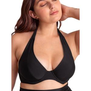 SHAPERMINT Women’s Halter Bikini Top – Swim Tops for Women, Swimwear from Small to Plus Size(Black)