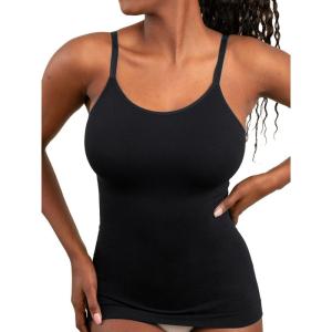 SHAPERMINT Womens Tops – Scoop Neck Cami Body Shaper for Women, Shapewear Tummy Control, Camisole Tank Tops for Women(1 Pack  Black)