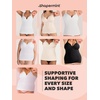 SHAPERMINT Sweetheart Shapewear Tank Top Cami with Built-In Bra for Women(White)