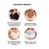 SHAPERMINT Bras for Women, Full Coverage Wirefree Bra with Lift, Plus Size