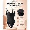 SHAPERMINT Thong Bodysuit, Tummy Control Shapewear for Women(Black)