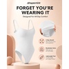 SHAPERMINT Thong Bodysuit, Tummy Control Shapewear for Women(White)